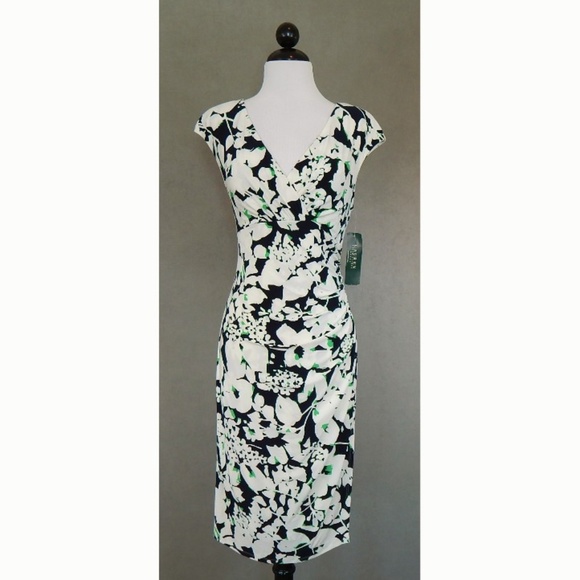 ralph lauren white floral dress